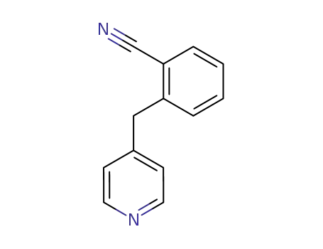 Molecular Structure of 134869-93-5 (Benzonitrile, 2-(4-pyridinylmethyl)-)