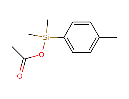 Molecular Structure of 18312-49-7 (Silanol, dimethyl(4-methylphenyl)-, acetate)