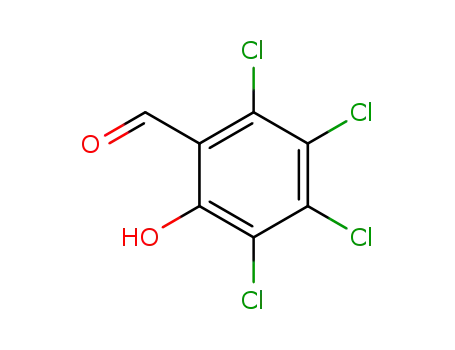 Molecular Structure of 39871-67-5 (Benzaldehyde, 2,3,4,5-tetrachloro-6-hydroxy-)