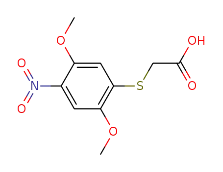 Molecular Structure of 4527-53-1 (Acetic acid,2-[(2,5-dimethoxy-4-nitrophenyl)thio]-)