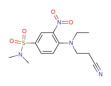 Molecular Structure of 81676-78-0 (2-nitro-4-dimethylsulfamoyl-N-ethyl-N-β-cyanoethylaniline)