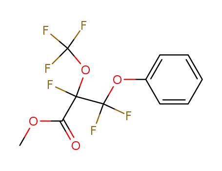 Molecular Structure of 91312-79-7 (Propanoic acid, 2,3,3-trifluoro-3-phenoxy-2-(trifluoromethoxy)-, methyl
ester)