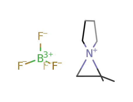 Molecular Structure of 872883-84-6 (3-Azoniaspiro[2.4]heptane, 1,1-dimethyl-, tetrafluoroborate(1-))