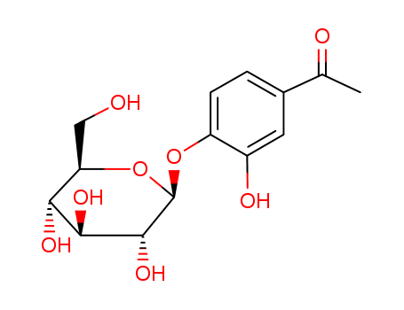 17063-43-3,Ethanone,1-[4-(â-D-glucopyranosyloxy)-3- hydroxyphenyl]- ,1-[3-Hydroxy-4-((2S,3R,4S,5S,6R)-3,4,5-trihydroxy-6-hydroxymethyl-tetrahydro-pyran-2-yloxy)-phenyl]-ethanone;