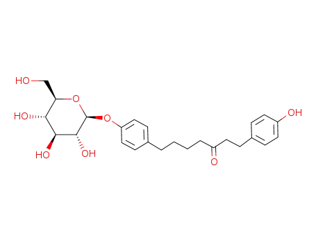 Molecular Structure of 130233-82-8 (3-Heptanone, 7-[4-(b-D-glucopyranosyloxy)phenyl]-1-(4-hydroxyphenyl)-)
