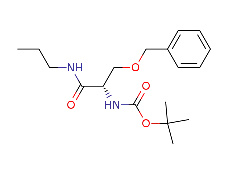 Molecular Structure of 530088-30-3 (Carbamicacid, [(1S)-2-oxo-1-[(phenylmethoxy)methyl]-2-(propylamino)ethyl]-,1,1-dimethylethyl ester (9CI))