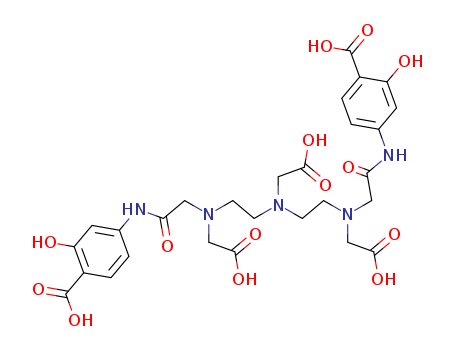 Molecular Structure of 150922-49-9 (Benzoic acid,
4,4'-[[(carboxymethyl)imino]bis[2,1-ethanediyl[(carboxymethyl)imino](1-
oxo-2,1-ethanediyl)imino]]bis[2-hydroxy-)