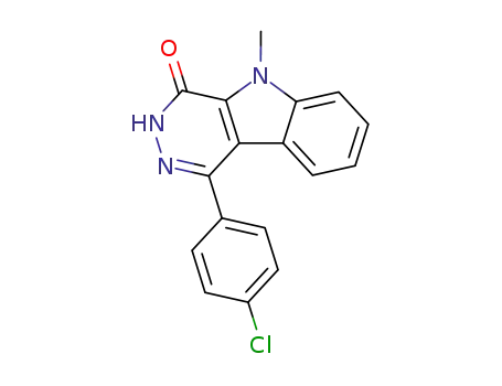 Molecular Structure of 90016-91-4 (4H-Pyridazino[4,5-b]indol-4-one,
1-(4-chlorophenyl)-3,5-dihydro-5-methyl-)