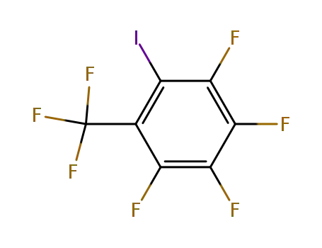 Molecular Structure of 1478-08-6 (1,2,3,4-tetrafluoro-5-iodo-6-(trifluoromethyl)benzene)