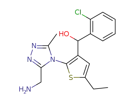 [2-(3-Aminomethyl-5-methyl-[1,2,4]triazol-4-yl)-5-ethyl-thiophen-3-yl]-(2-chloro-phenyl)-methanol