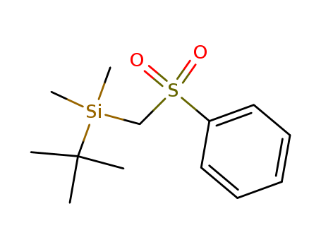 Molecular Structure of 114083-20-4 (Silane, (1,1-dimethylethyl)dimethyl[(phenylsulfonyl)methyl]-)