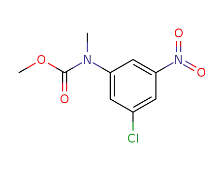 Molecular Structure of 80179-80-2 (Carbamic acid, (3-chloro-5-nitrophenyl)methyl-, methyl ester)