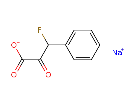 Molecular Structure of 76532-84-8 (Benzenepropanoic acid, b-fluoro-a-oxo-, sodium salt)