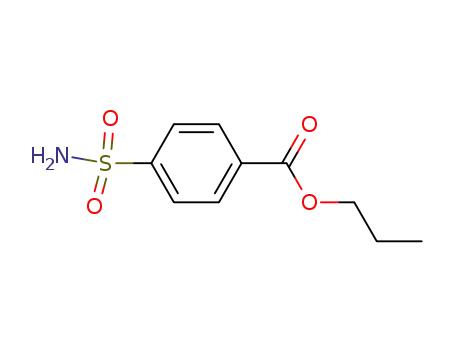 Molecular Structure of 59777-58-1 (Benzoic acid, 4-(aminosulfonyl)-, propyl ester)