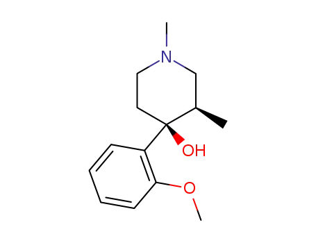(+/-)-4-(2-methoxy-phenyl)-1,3<i>c</i>-dimethyl-piperidin-4<i>r</i>-ol