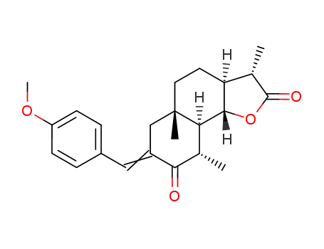 (11<i>S</i>)-6α-hydroxy-2-((Ξ)-4-methoxy-benzyliden)-3-oxo-4β<i>H</i>-eudesman-12-oic acid-lactone