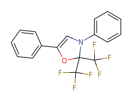 Molecular Structure of 61909-93-1 (Oxazole, 2,3-dihydro-3,5-diphenyl-2,2-bis(trifluoromethyl)-)