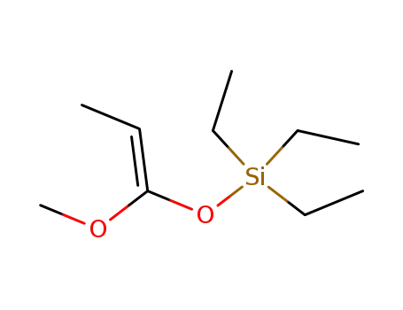 Molecular Structure of 89597-33-1 (Silane, triethyl[(1-methoxy-1-propenyl)oxy]-, (E)-)