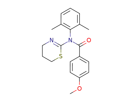 Molecular Structure of 29280-56-6 (<i>N</i>-(5,6-dihydro-4<i>H</i>-[1,3]thiazin-2-yl)-<i>N</i>-(2,6-dimethyl-phenyl)-4-methoxy-benzamide)
