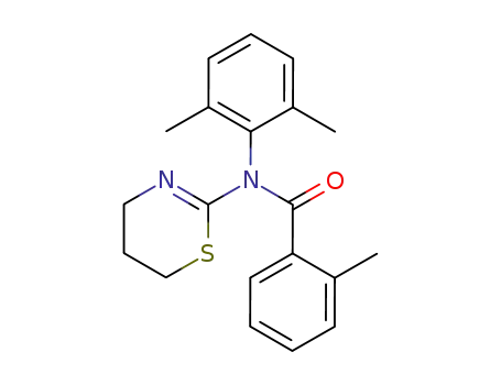 Molecular Structure of 29280-58-8 (<i>N</i>-(5,6-dihydro-4<i>H</i>-[1,3]thiazin-2-yl)-<i>N</i>-(2,6-dimethyl-phenyl)-2-methyl-benzamide)
