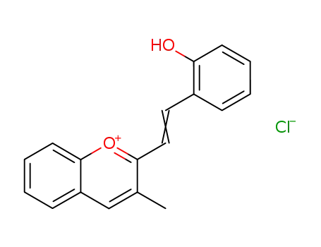 1-Benzopyrylium, 2-[2-(2-hydroxyphenyl)ethenyl]-3-methyl-, chloride