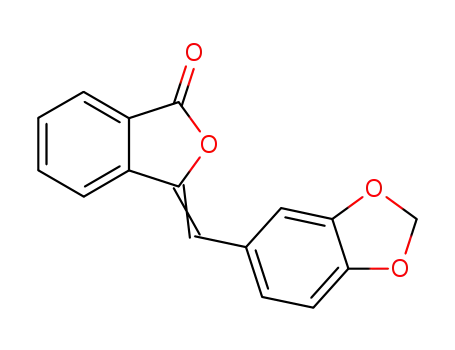 Molecular Structure of 17253-13-3 (1(3H)-Isobenzofuranone, 3-(1,3-benzodioxol-5-ylmethylene)-)