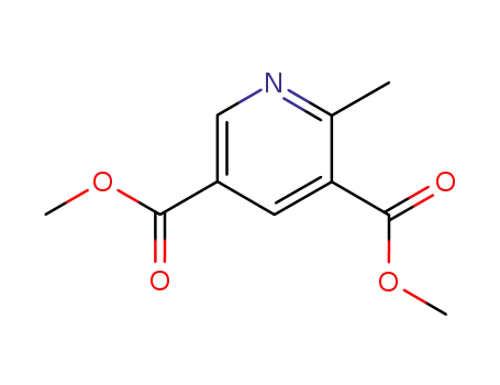 Molecular Structure of 21636-46-4 (3,5-Pyridinedicarboxylic acid, 2-methyl-, dimethyl ester)