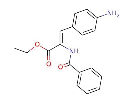 Molecular Structure of 78113-85-6 (2-Propenoic acid, 3-(4-aminophenyl)-2-(benzoylamino)-, ethyl ester)