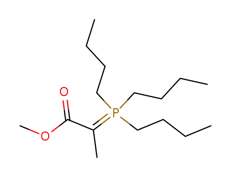 Molecular Structure of 163215-01-8 (Propanoic acid, 2-(tributylphosphoranylidene)-, methyl ester)