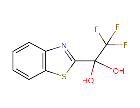 Molecular Structure of 1033591-96-6 (1-(1,3-benzothiazol-2-yl)-2,2,2-trifluoroethane-1,1-diol)