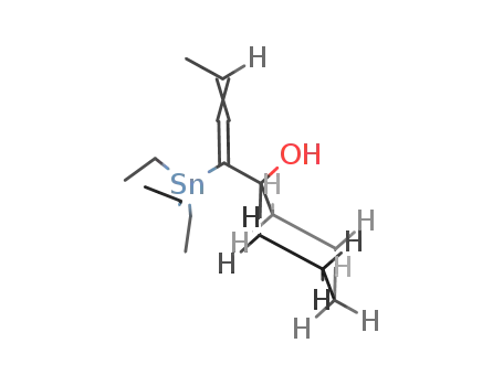 Molecular Structure of 92802-93-2 (Cyclohexanol, 1-[1-(triethylstannyl)-1,2-butadienyl]-)