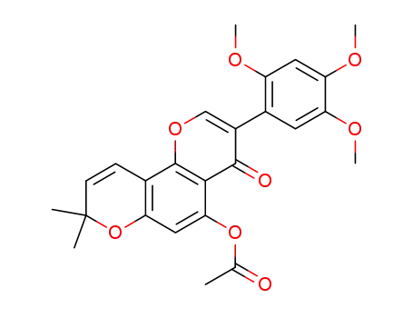 5-acetoxy-8,8-dimethyl-3-(2,4,5-trimethoxy-phenyl)-8<i>H</i>-pyrano[2,3-<i>f</i>]chromen-4-one