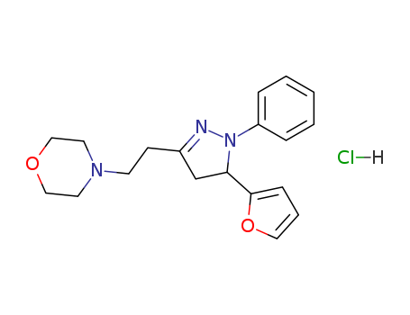 Morpholine,4-[2-[5-(2-furanyl)-4,5-dihydro-1-phenyl-1H-pyrazol-3-yl]ethyl]-, hydrochloride(1:1)