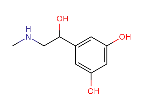 Molecular Structure of 57959-90-7 (1,3-Benzenediol,5-[1-hydroxy-2-(methylamino)ethyl]-)