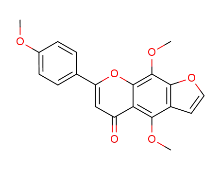 4,9-dimethoxy-7-(4-methoxy-phenyl)-furo[3,2-<i>g</i>]chromen-5-one