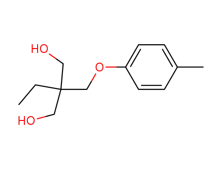 Molecular Structure of 3897-76-5 (1,3-Propanediol, 2-ethyl-2-[(4-methylphenoxy)methyl]-)