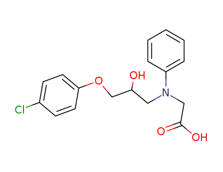 Molecular Structure of 52461-60-6 (Glycine, N-[3-(4-chlorophenoxy)-2-hydroxypropyl]-N-phenyl-)