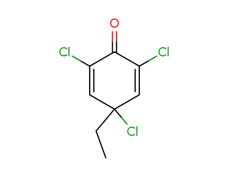 Molecular Structure of 61305-71-3 (2,5-Cyclohexadien-1-one, 2,4,6-trichloro-4-ethyl-)