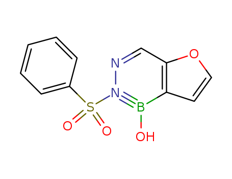 Molecular Structure of 49777-27-7 (Furo[3,2-d][1,2,3]diazaborine,1,2-dihydro-1-hydroxy-2-(phenylsulfonyl)-)