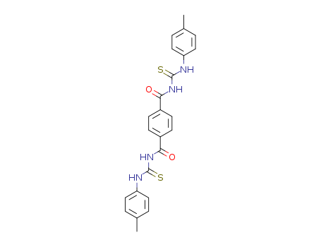 Molecular Structure of 146254-31-1 (1,4-Benzenedicarboxamide,
N,N'-bis[[(4-methylphenyl)amino]thioxomethyl]-)