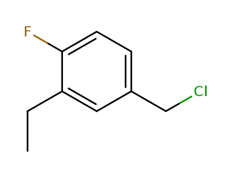 Molecular Structure of 31912-91-1 (4-(Chloromethyl)-2-ethyl-1-fluorobenzene)