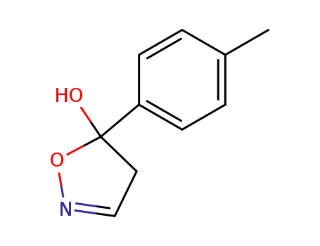 Molecular Structure of 53009-33-9 (5-Isoxazolol, 4,5-dihydro-5-(4-methylphenyl)-)