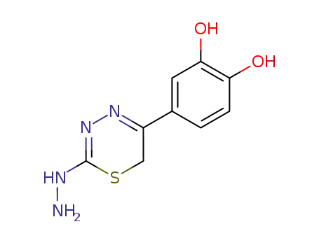 Molecular Structure of 60912-83-6 (2H-1,3,4-Thiadiazin-2-one, 5-(3,4-dihydroxyphenyl)-3,6-dihydro-,
hydrazone)