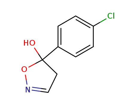 Molecular Structure of 53009-36-2 (5-Isoxazolol, 5-(4-chlorophenyl)-4,5-dihydro-)