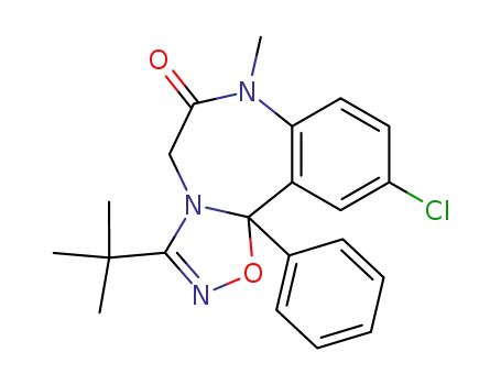 3-<i>tert</i>-butyl-10-chloro-7-methyl-11b-phenyl-7,11b-dihydro-benzo[<i>f</i>][1,2,4]oxadiazolo[4,5-<i>d</i>][1,4]diazepin-6-one