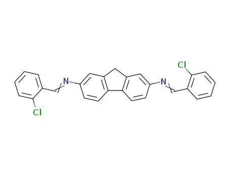 9H-Fluorene-2,7-diamine,N2,N7-bis[(2-chlorophenyl)methylene]- cas  2048-03-5