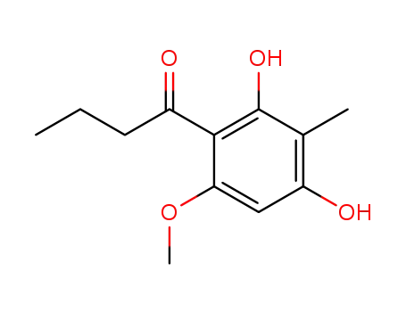 Molecular Structure of 479-96-9 (1-Butanone,1-(2,4-dihydroxy-6-methoxy-3- methylphenyl)- )