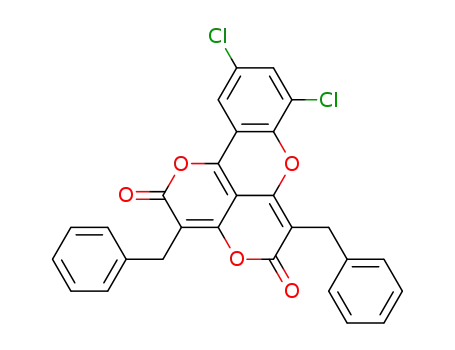 3,6-dibenzyl-8,10-dichloro-1,4,7-trioxa-benz[<i>de</i>]anthracene-2,5-dione
