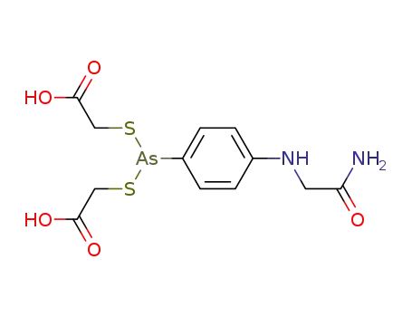 Molecular Structure of 4453-71-8 (Acetic acid,
2,2'-[[[4-[(2-amino-2-oxoethyl)amino]phenyl]arsinidene]bis(thio)]bis-)