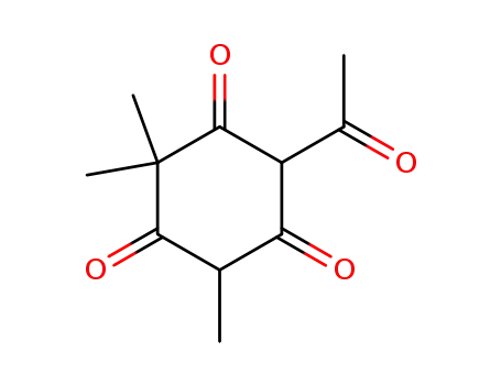 Molecular Structure of 5121-06-2 (1,3,5-Cyclohexanetrione,4-acetyl-2,2,6-trimethyl-)